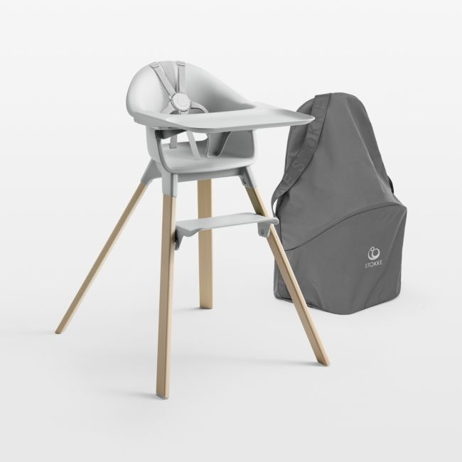 Stokke ® Clikk ™ Grey Baby High Chair with Portable Travel Bag - Image 0