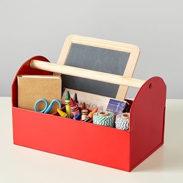 Small Modern Desk Caddy, Red, WE Kids - Image 3