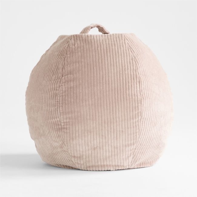 Dusty Mauve Small 30" Organic Cotton Corduroy Kids Lounge Bean Bag Chair - Image 0