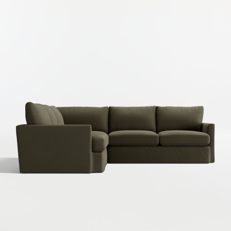 Lounge Deep 3-Piece L-Shaped Slipcovered Sectional Sofa - Image 3
