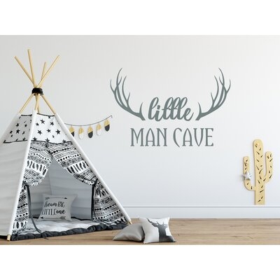 Little Man Cave Quote Kids Room Wall Decal - Image 0