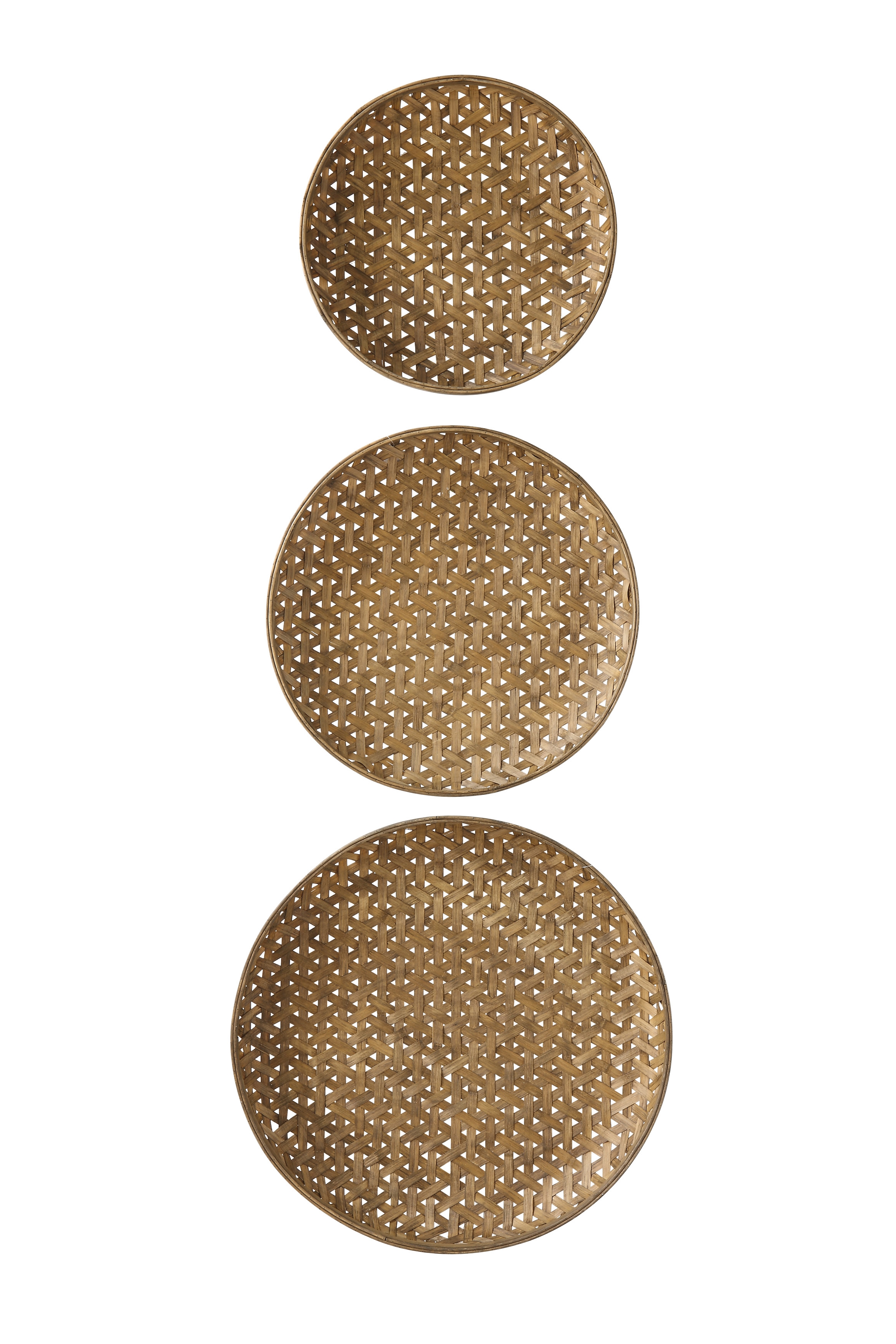 Round Bamboo Baskets (Set of 3 Sizes) - Image 0
