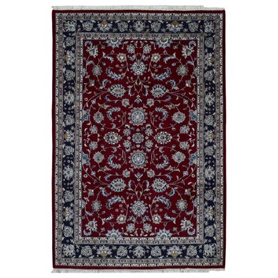One-of-a-Kind Cranleigh Hand-Knotted Red/Blue 6' x 9'2" Wool Area Rug - Image 0