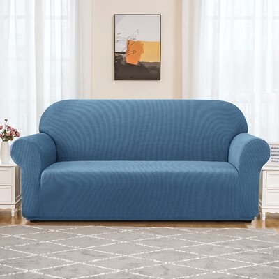 Jacquard Box Cushion Sofa Slipcover - Image 0