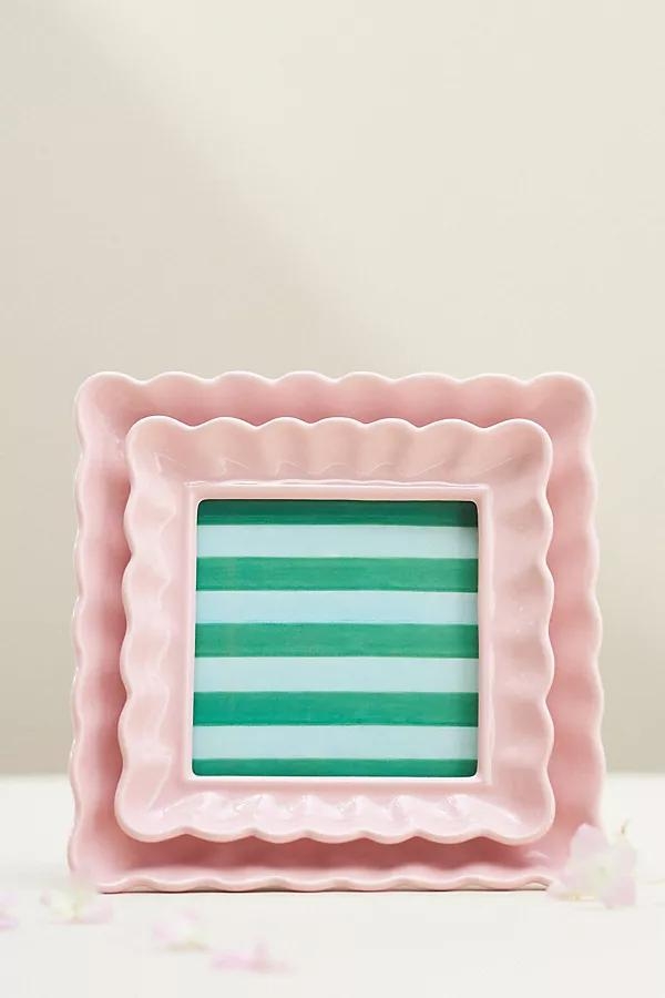 Scalloped Stoneware Picture Frame - Image 0