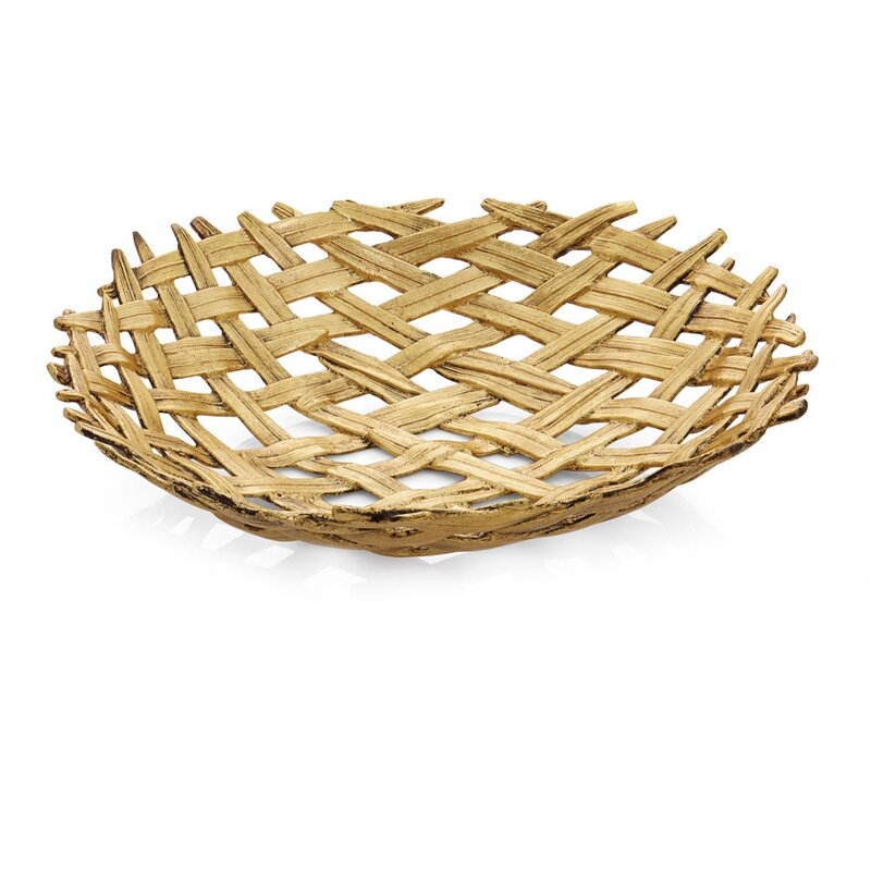 Michael Aram Palm Centerpiece Shallow Decorative Bowl - Image 0