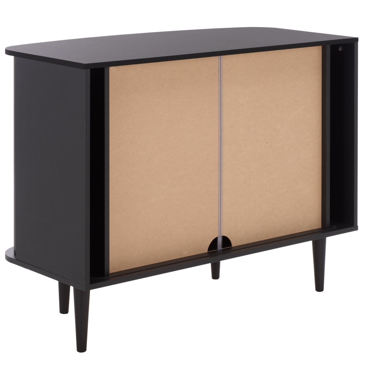 Sabby Tambour Door Compact Sideboard - Black - Image 8