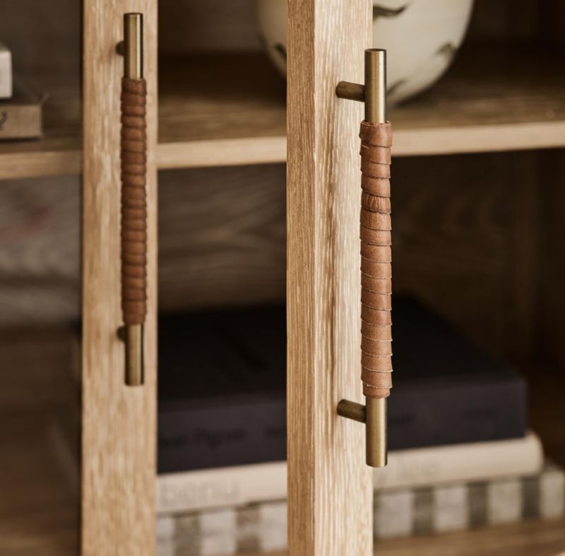 Clairemont 89" Natural Wood Storage Media Console - Image 5