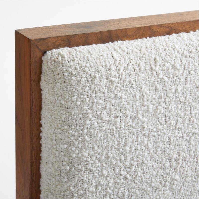 Milano Natural Walnut Wood Upholstered King Bed - Image 2