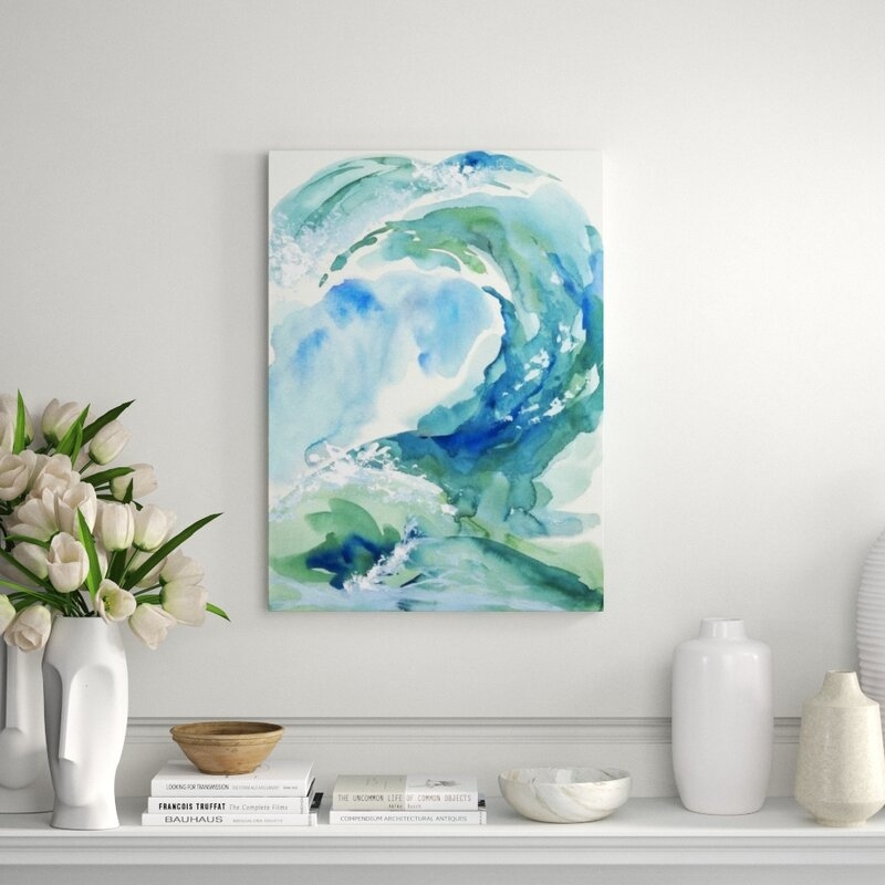 Chelsea Art Studio 'Loud Splash I' Watercolor Painting Print Format: Image Brush Gel, Size: 41" H x 30" W x 2" D - Image 0
