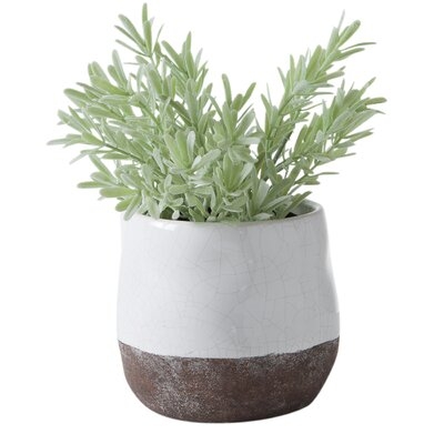 Colstrip 2 Tone Crackle Glaze Modern Ceramic Table Vase - Image 0