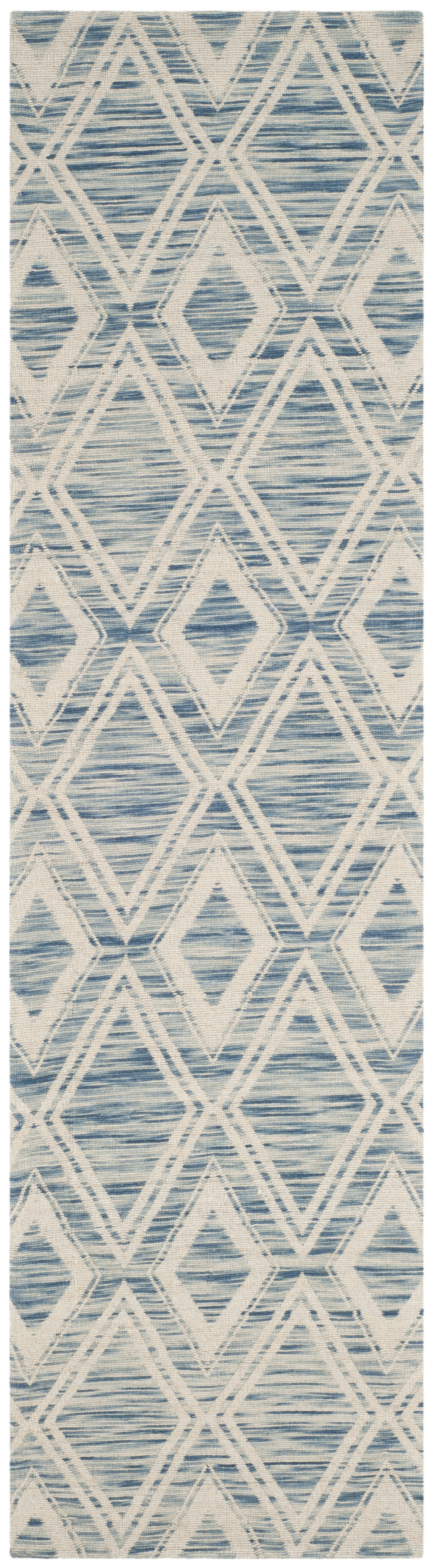 Arlo Home Hand Loomed Area Rug, MRB312D, Dark Blue/Ivory,  2' 3" X 8' - Image 0
