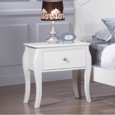 Dominique 1-drawer Nightstand White - Image 0