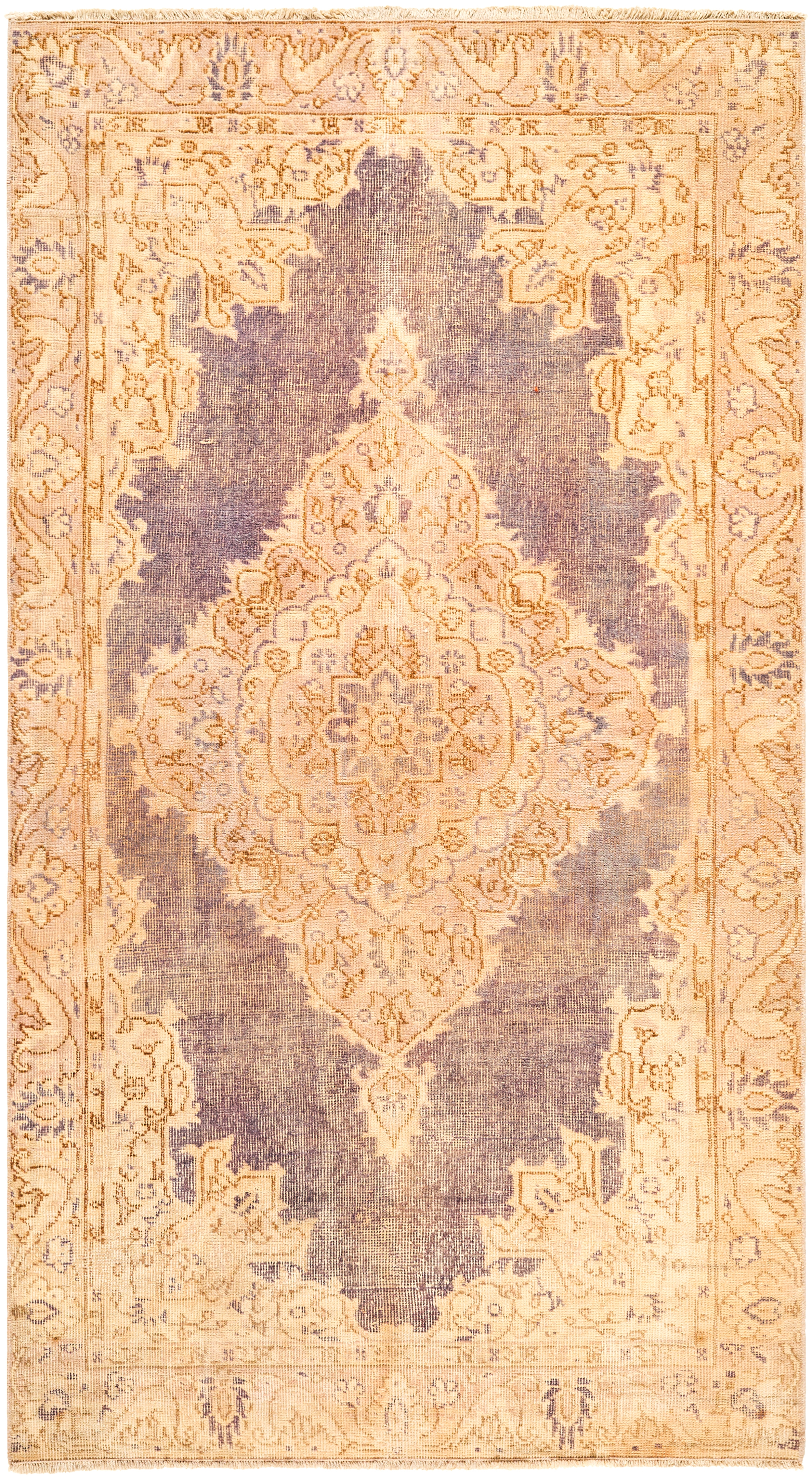 Antique One of a Kind  Indoor 3'11" x 6'5" Handmade Rug - Image 0