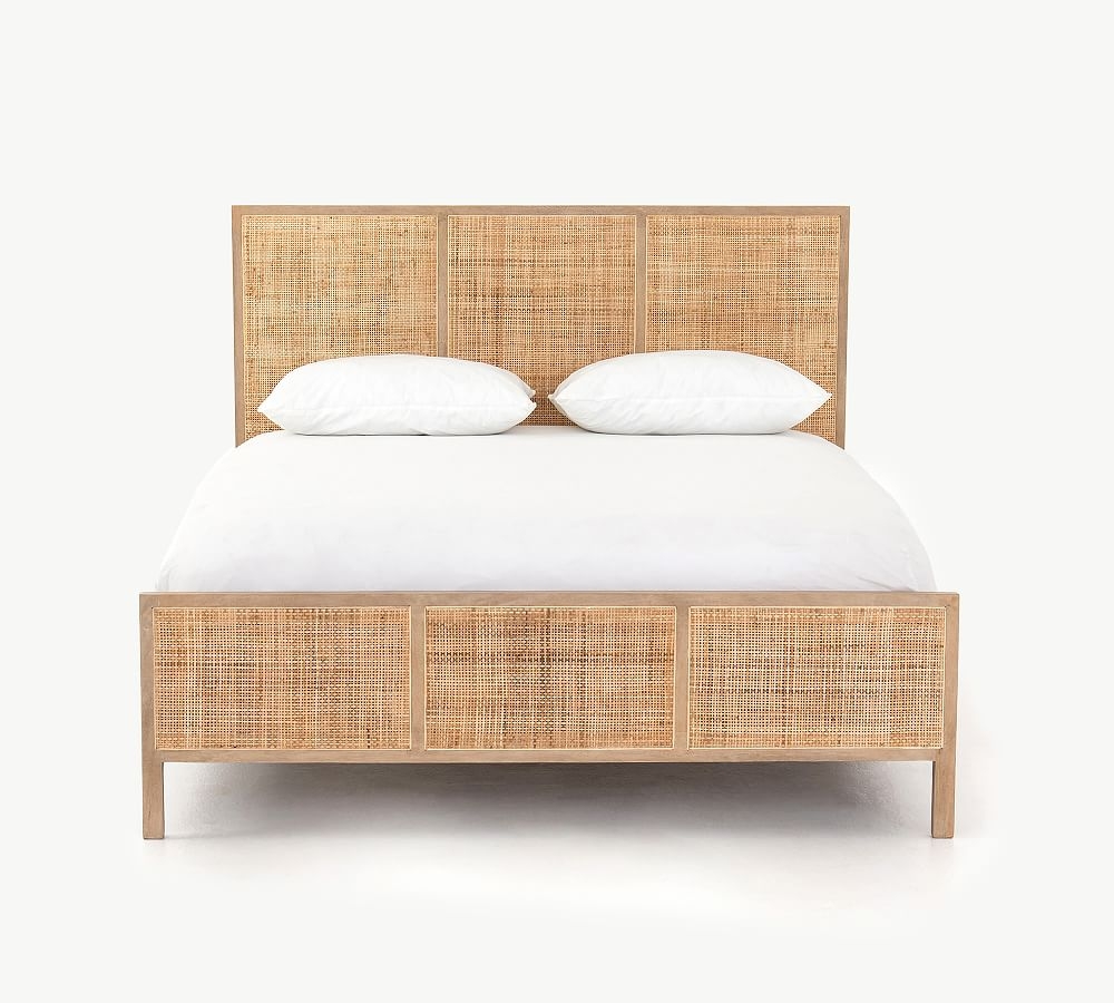 Dolores Cane Platform Bed, Queen, Natural - Image 0