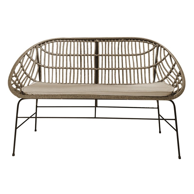 Delilah 51.2'' Wide Outdoor Loveseat with Cushions - Image 0