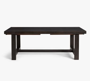 Reed Extending Dining Table, Warm Black, 83" - 115"L - Image 1