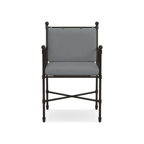 Calistoga Arm Chair Cushion, Perennials Performance Basketweave, Gray - Image 0
