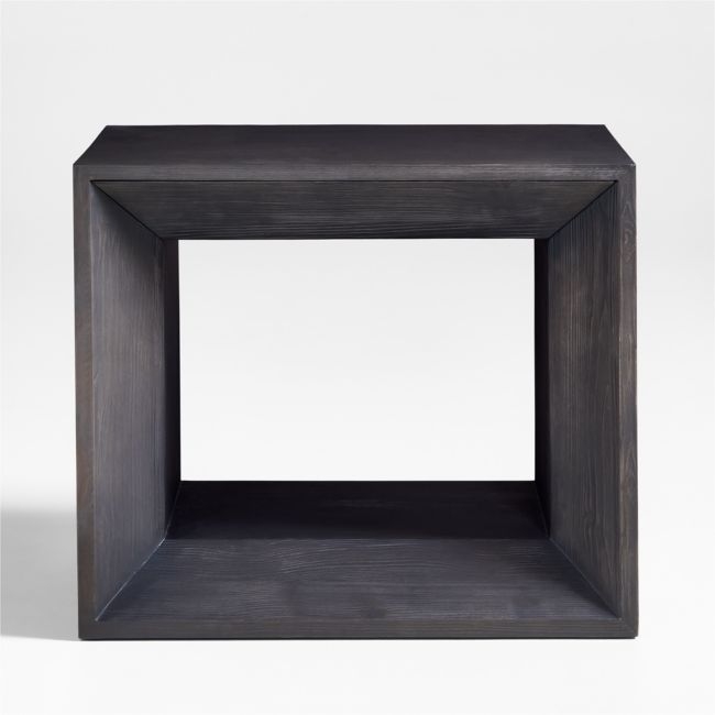 Vernon Ebonized Wood Side Table with Drawer - Image 0