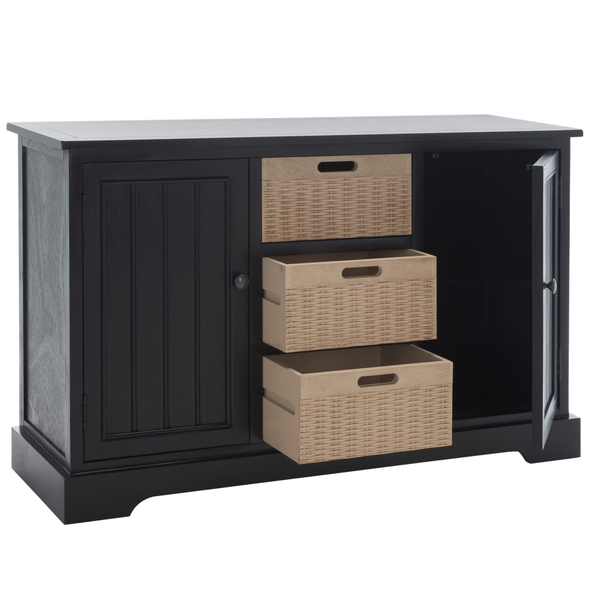 Landers 2 Door & 3 Removable Baskets - Black - Safavieh - Image 6