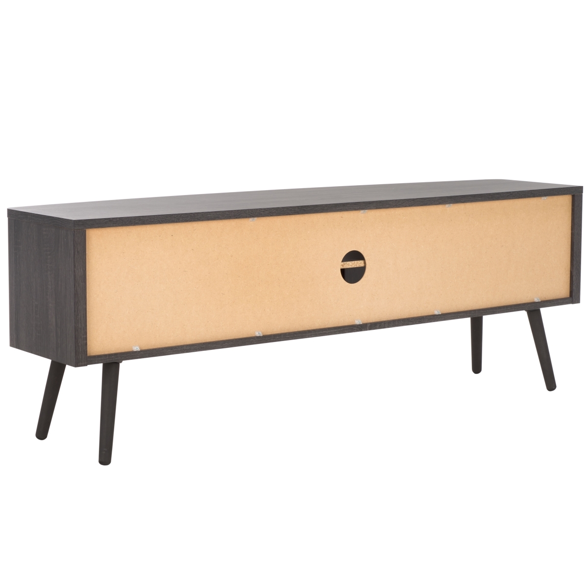 Cielle 2 Door Media Stand - Distressed Black / Natural - Safavieh - Image 8