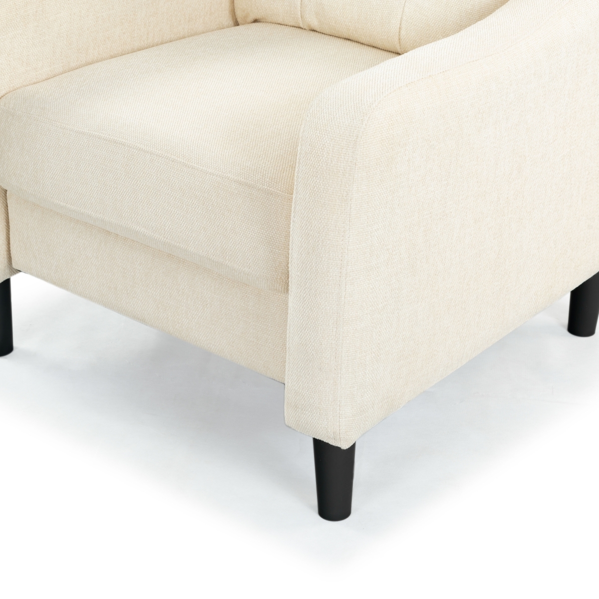 Nathaniel Tufted Back Accent Chair - Creme - Image 1
