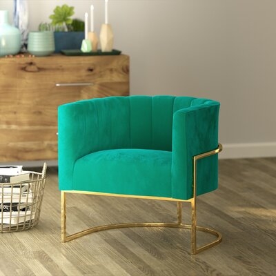Delmonte 30.91" Wide Velvet Lounge Chair - Image 0