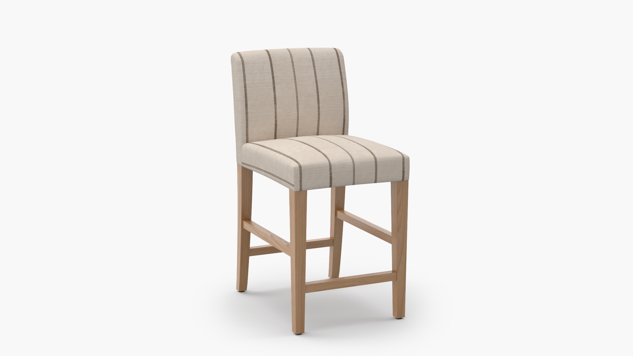 Signature Dining Counter Stool, Cocoa Felix, Natural Square Tapered Leg - Image 1