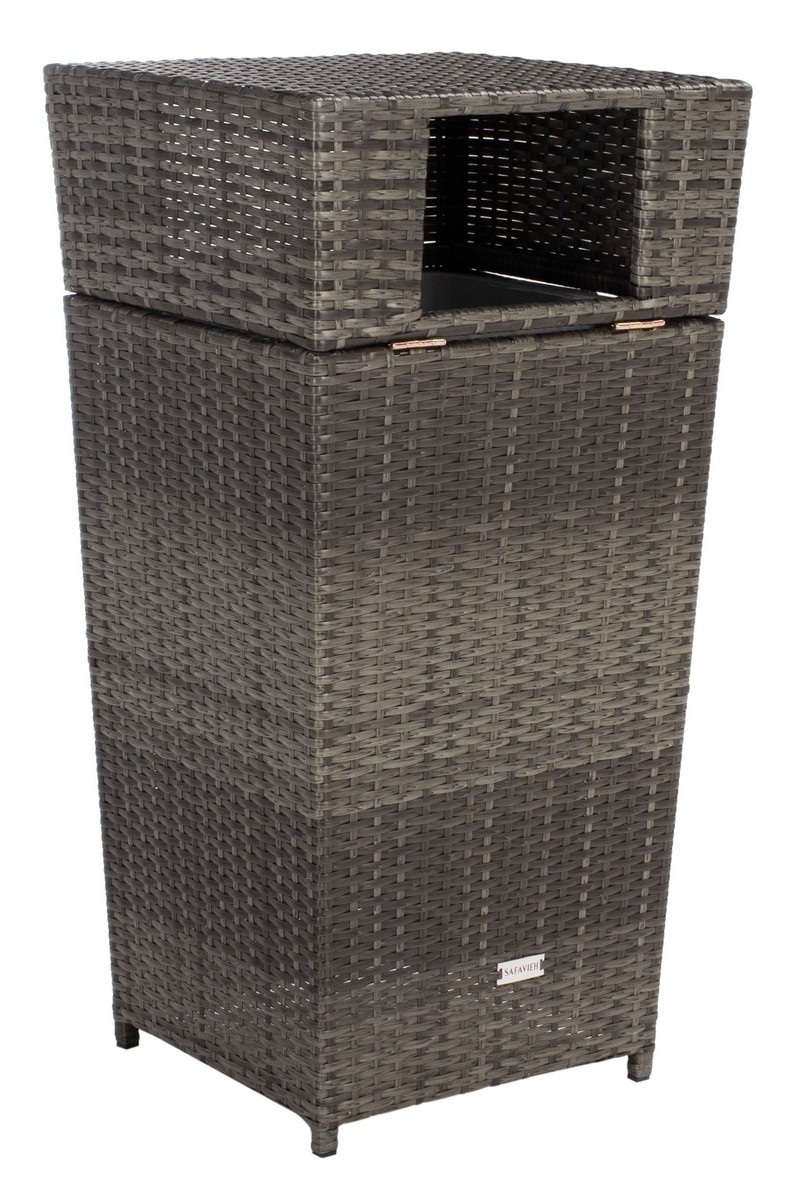 Mazeli Trash Bin - Grey Brown - Safavieh - Image 5