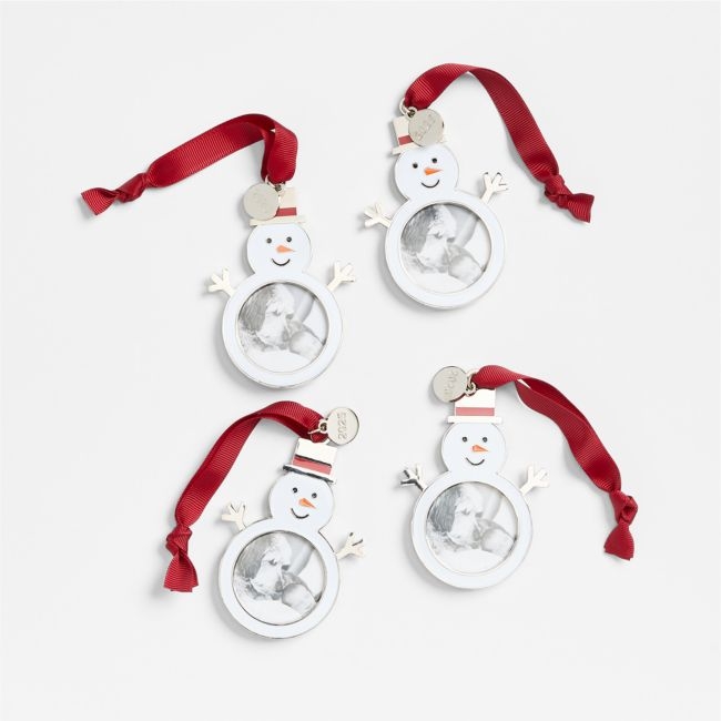 Snowman 2025 Frame Christmas Tree Ornament, Set of 4 - Image 0