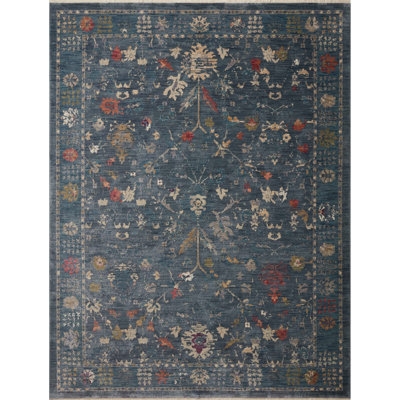 Febbas Power Loom Blue Rug - Image 0