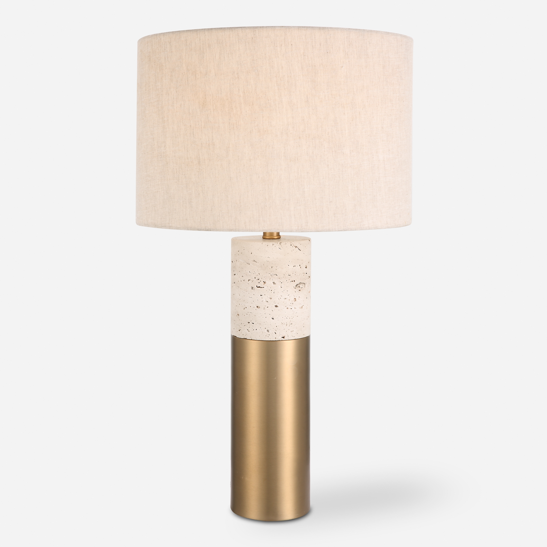 Gravitas Elegant Brass & Stone Lamp - Image 1