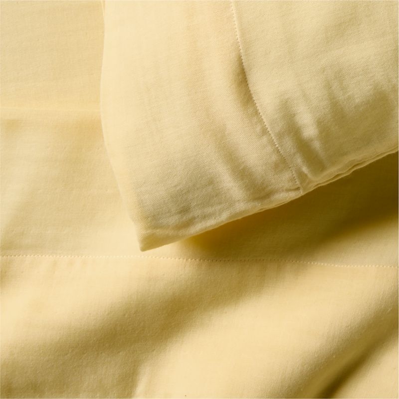 Supersoft Straw Yellow Organic Cotton Gauze Kids Twin Sheet Set - Image 2