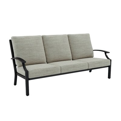 Marconi 78" Wide Outdoor Patio Sofa with Cushions - Image 0