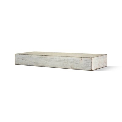 Fenimore Rustic Whitewashed Wood Floating Wall Shelf - Image 0