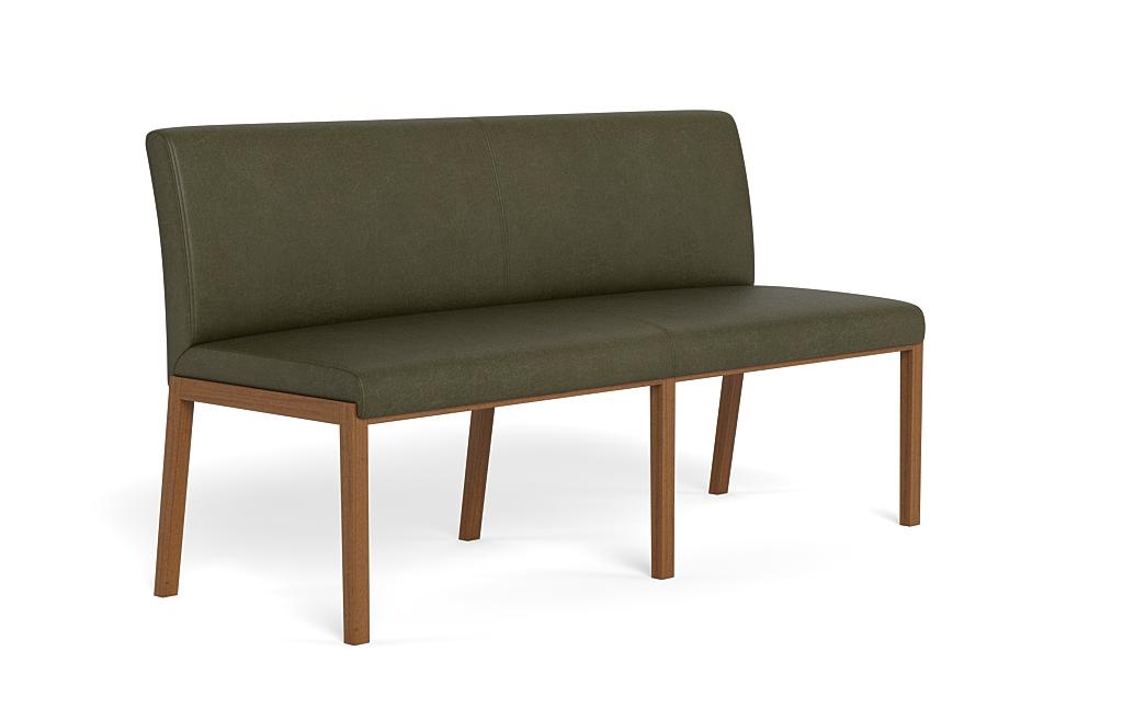 Callen Leather Wood Framed Upholstered Bench - Image 1