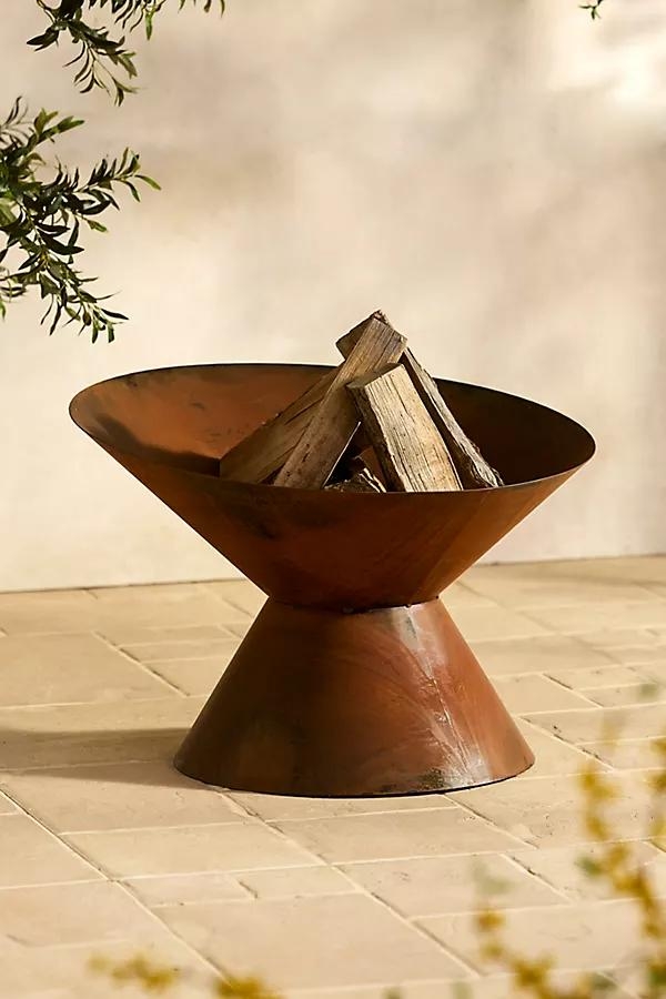 Weathering Steel Hourglass Fire Pit - Image 0