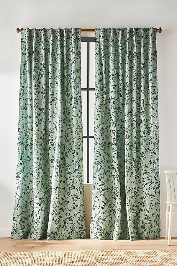 Priyanka Organic Cotton Printed Bird Curtain - Image 0