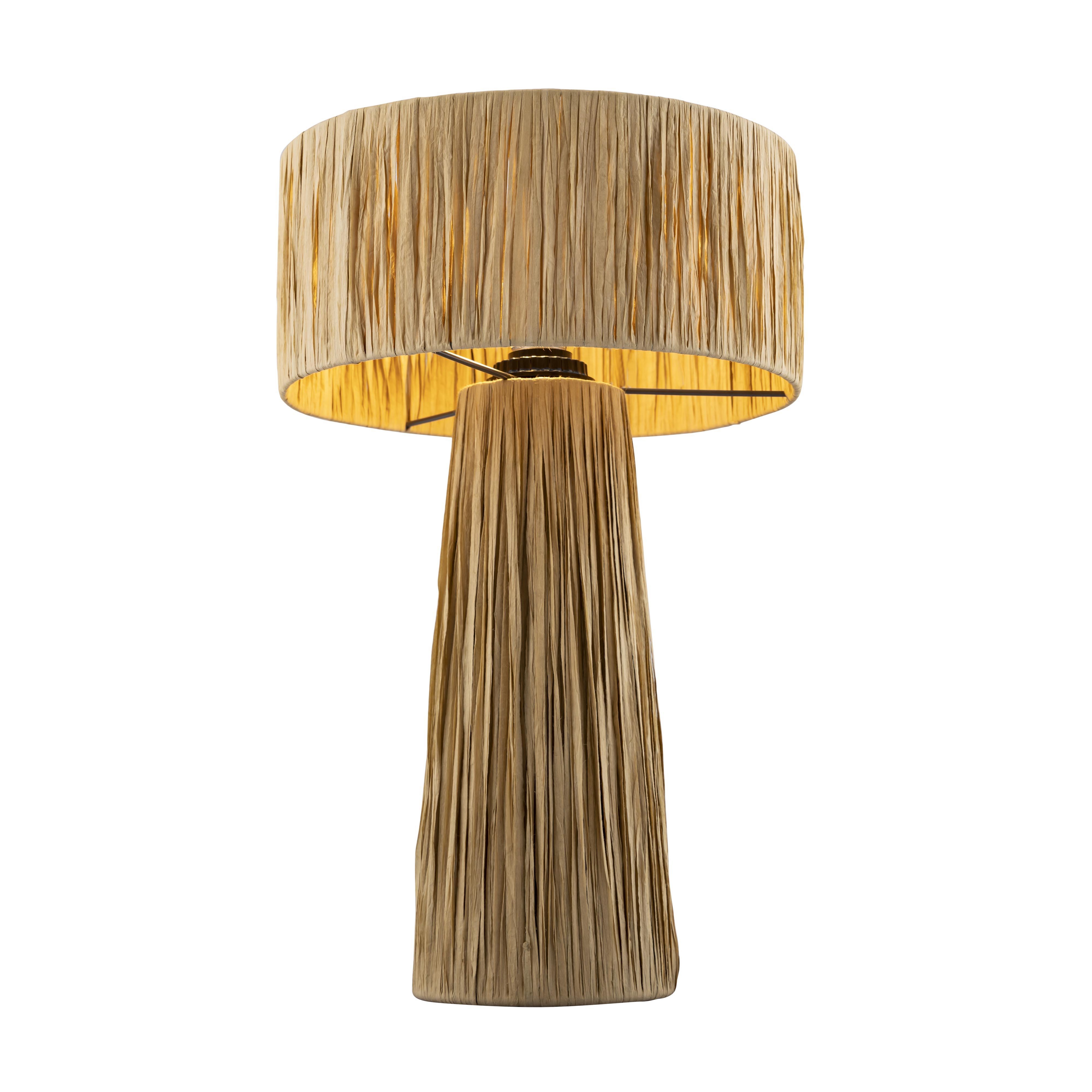 Shelby Raffia Natural Table Lamp - Image 3