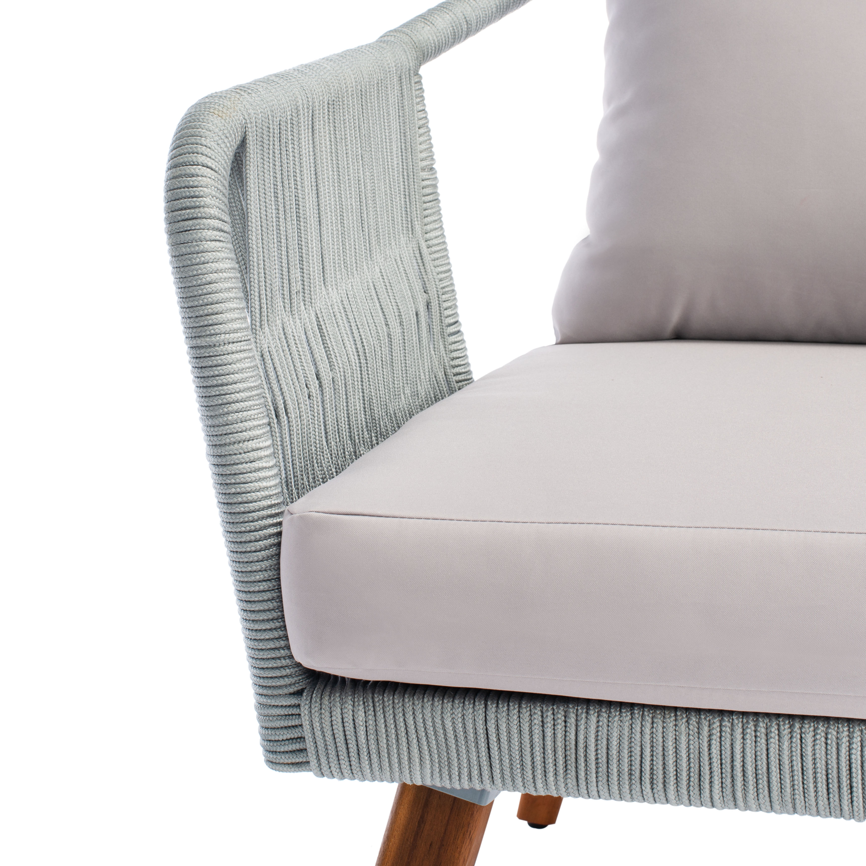 Raldin Rope 4 Piece Living Set - Light Grey/Grey - Safavieh - Image 2