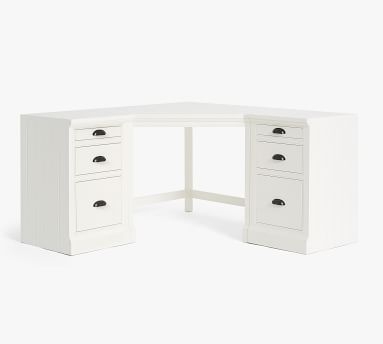 Aubrey 58'' Corner Desk with Bookcases, Dutch White - Image 4