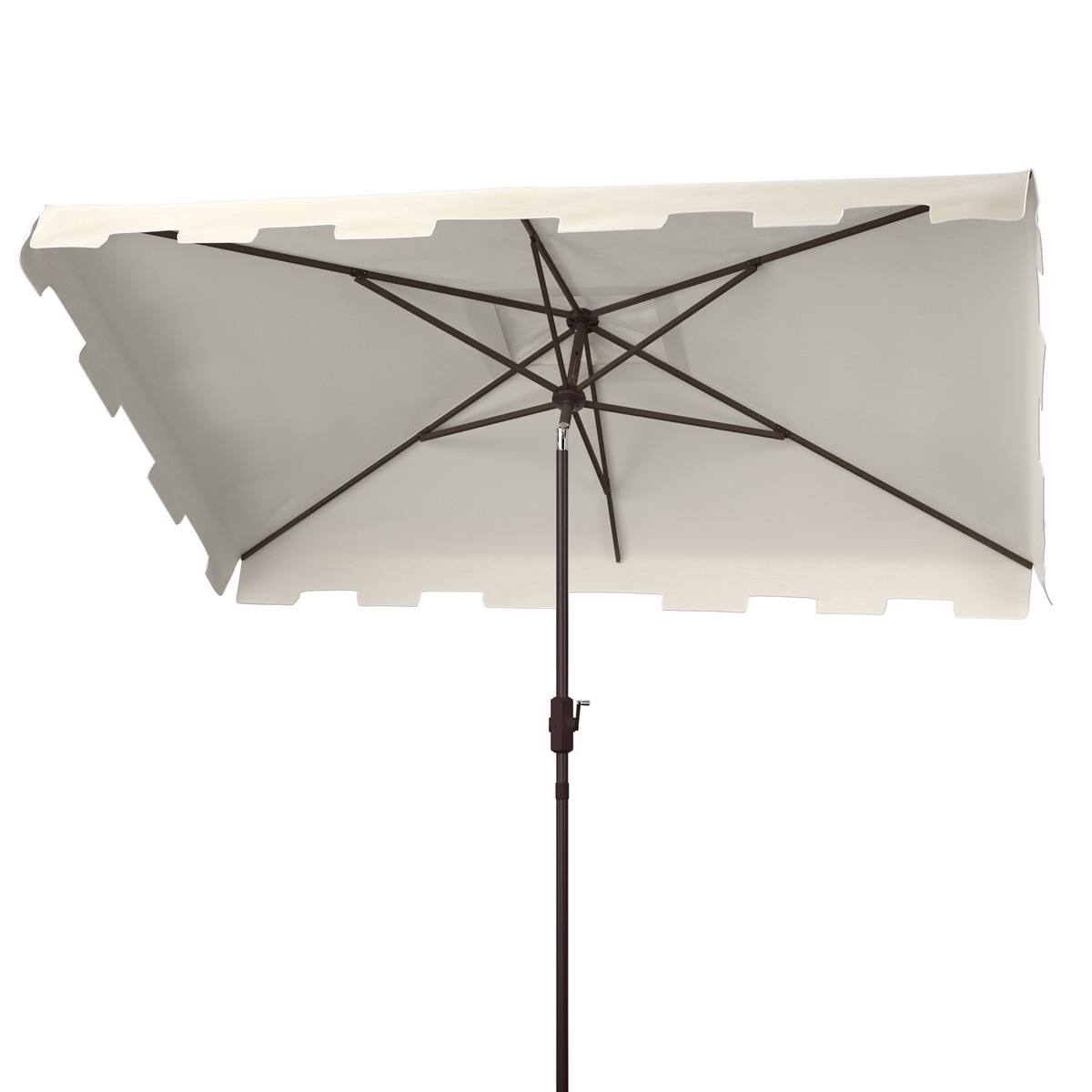 Zimmerman 6.5 x 10 Rectangle Umbrella - Beige/White - Safavieh - Image 3