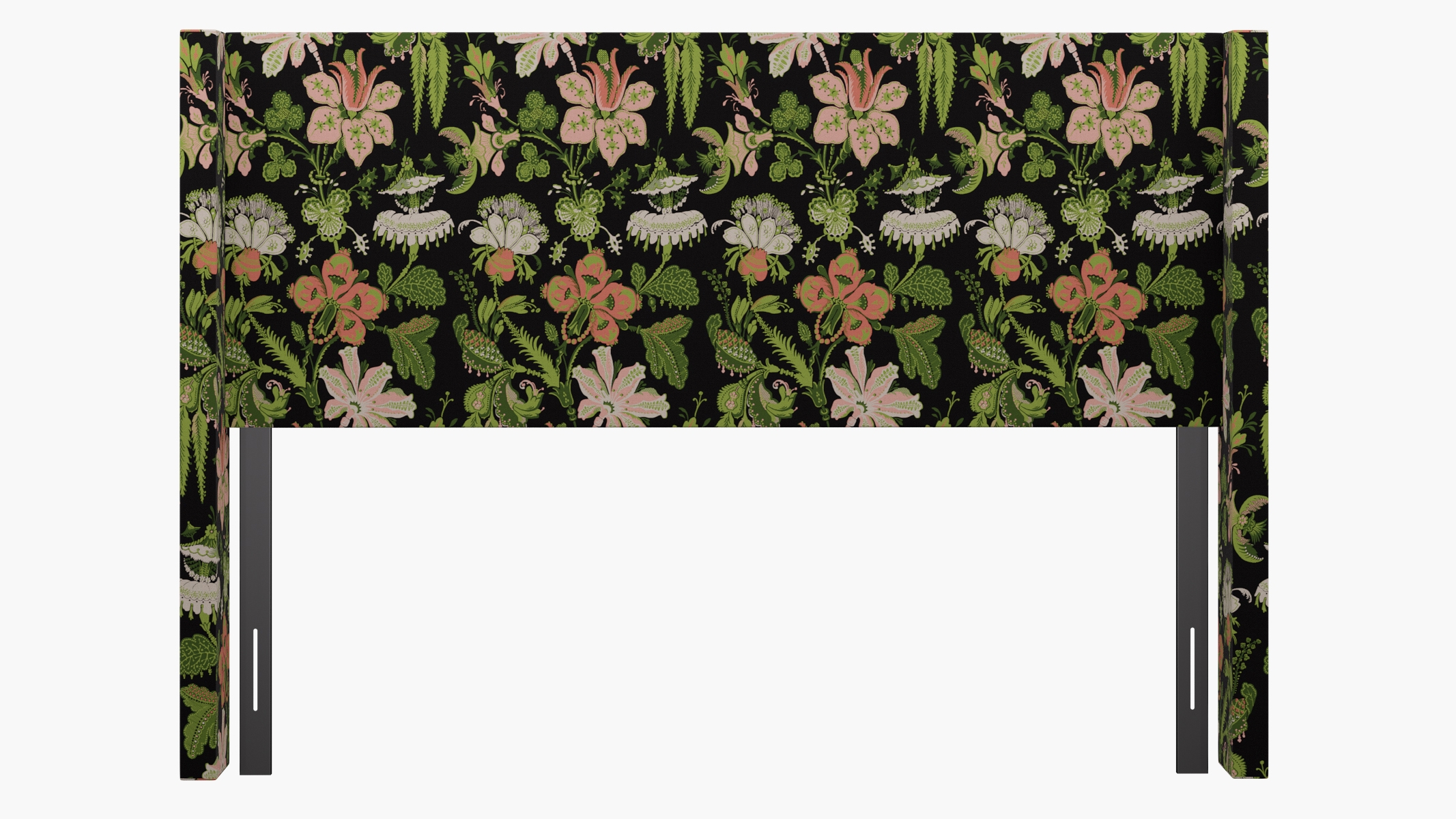 Modern Wingback Headboard, Coral Onyx Rossetta, King - Image 1