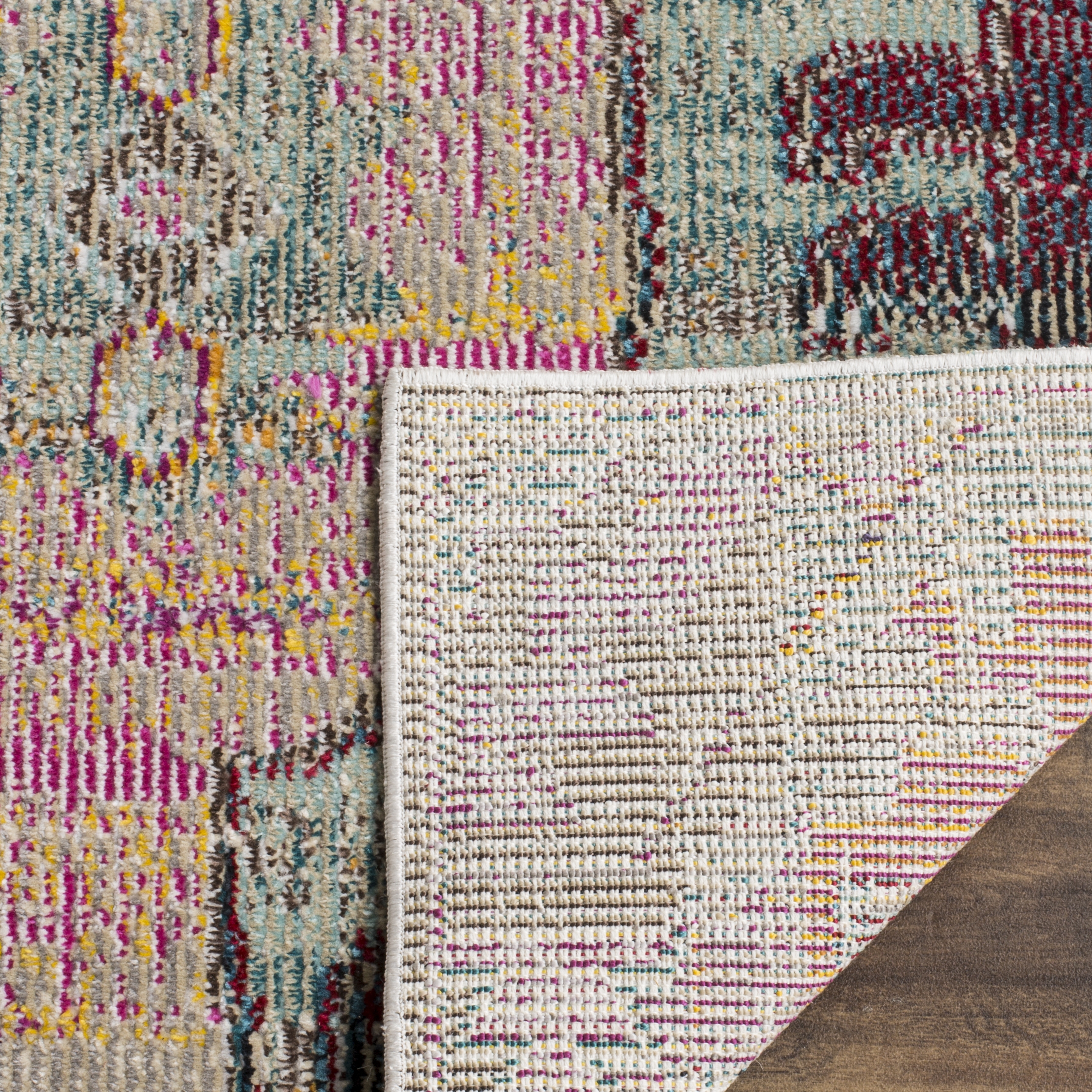 Arlo Home Woven Area Rug, CRS517P, Light Grey/Purple,  2' 2" X 7' - Image 3