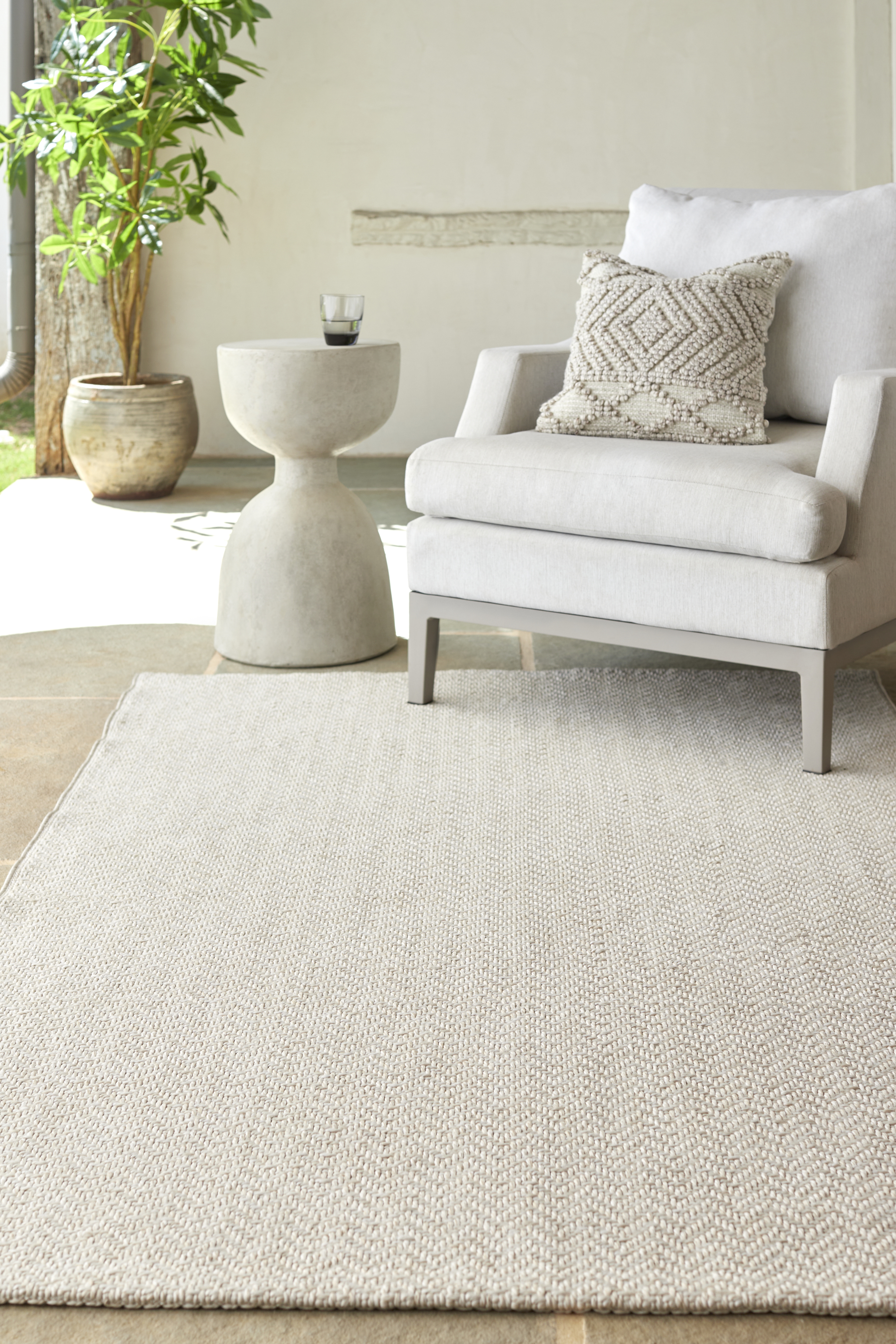Birdie Beige Outdoor 1'11" x 2'11" Machine Woven Rug - Image 1
