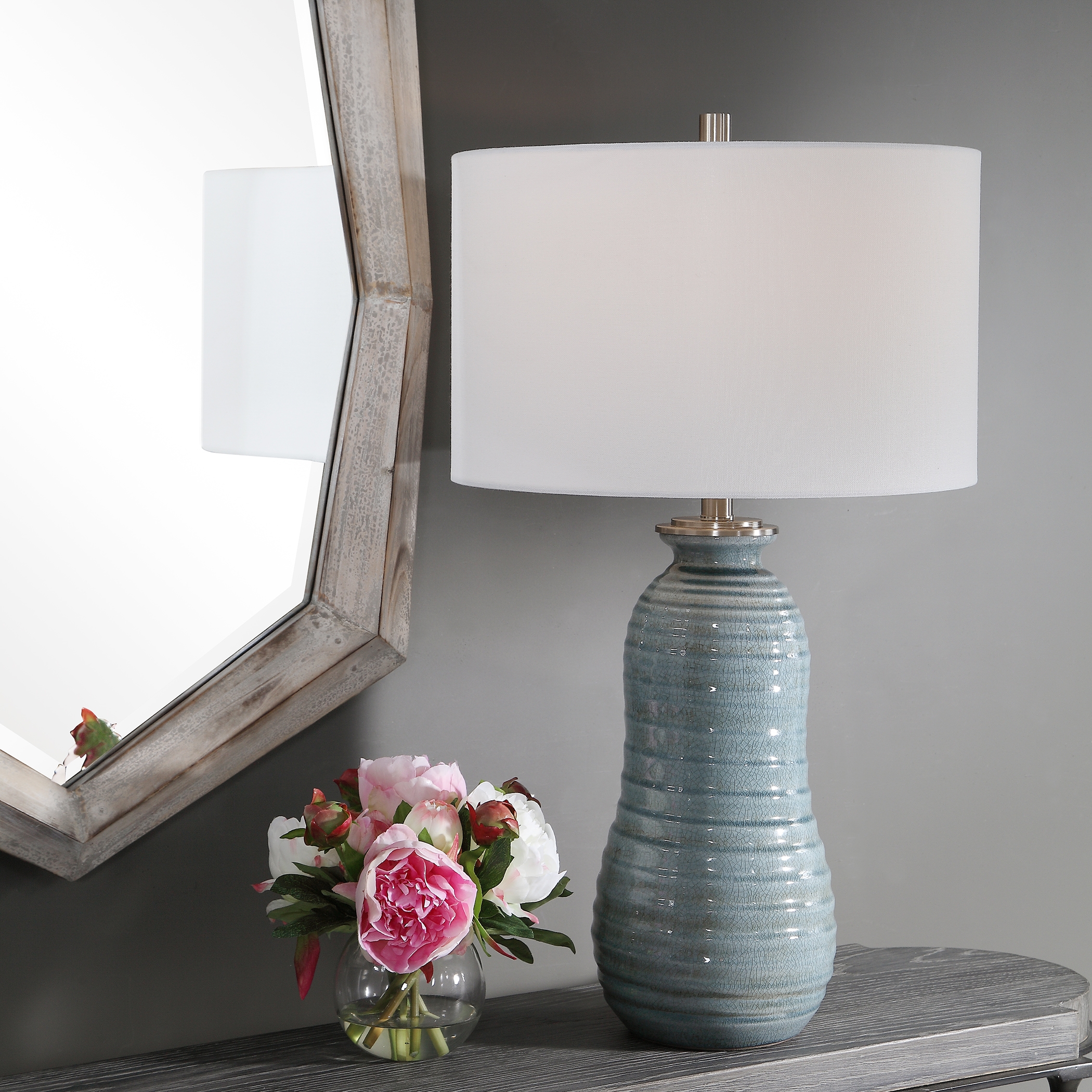 Zaila Light Blue Table Lamp - Image 1