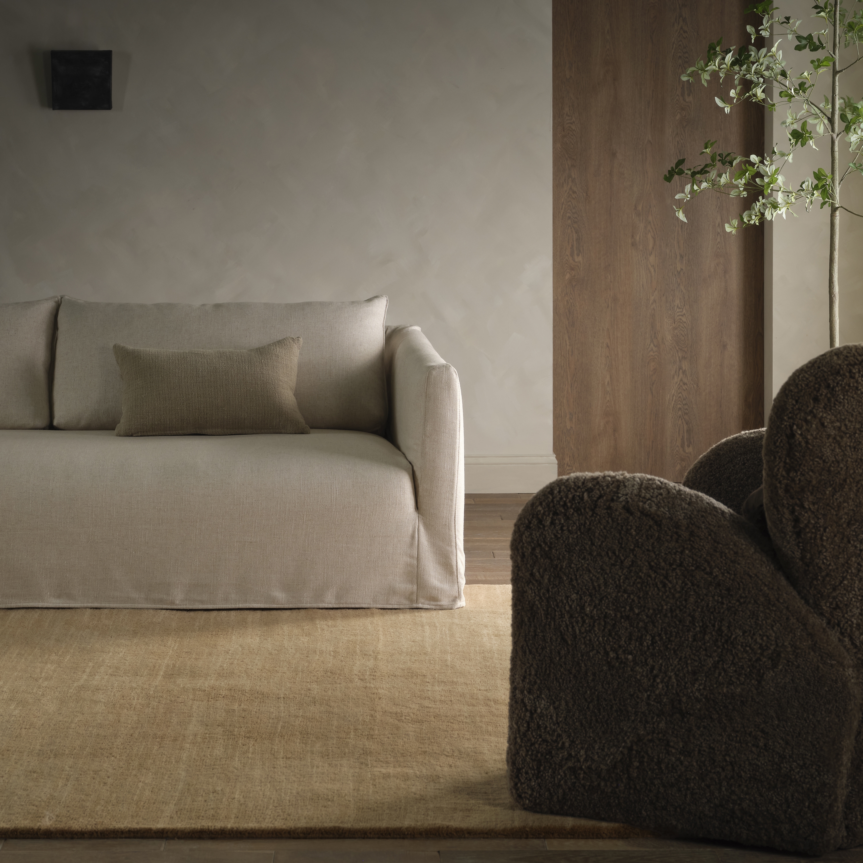 Colson BKR03 Handknotted Solid Tan and Brown Area Rug (10'x14') - Image 4