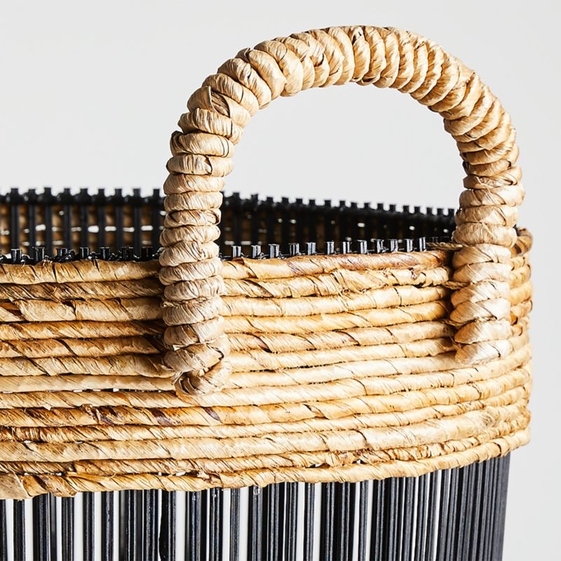 Malloe Tall Black Basket with Handles - Image 1