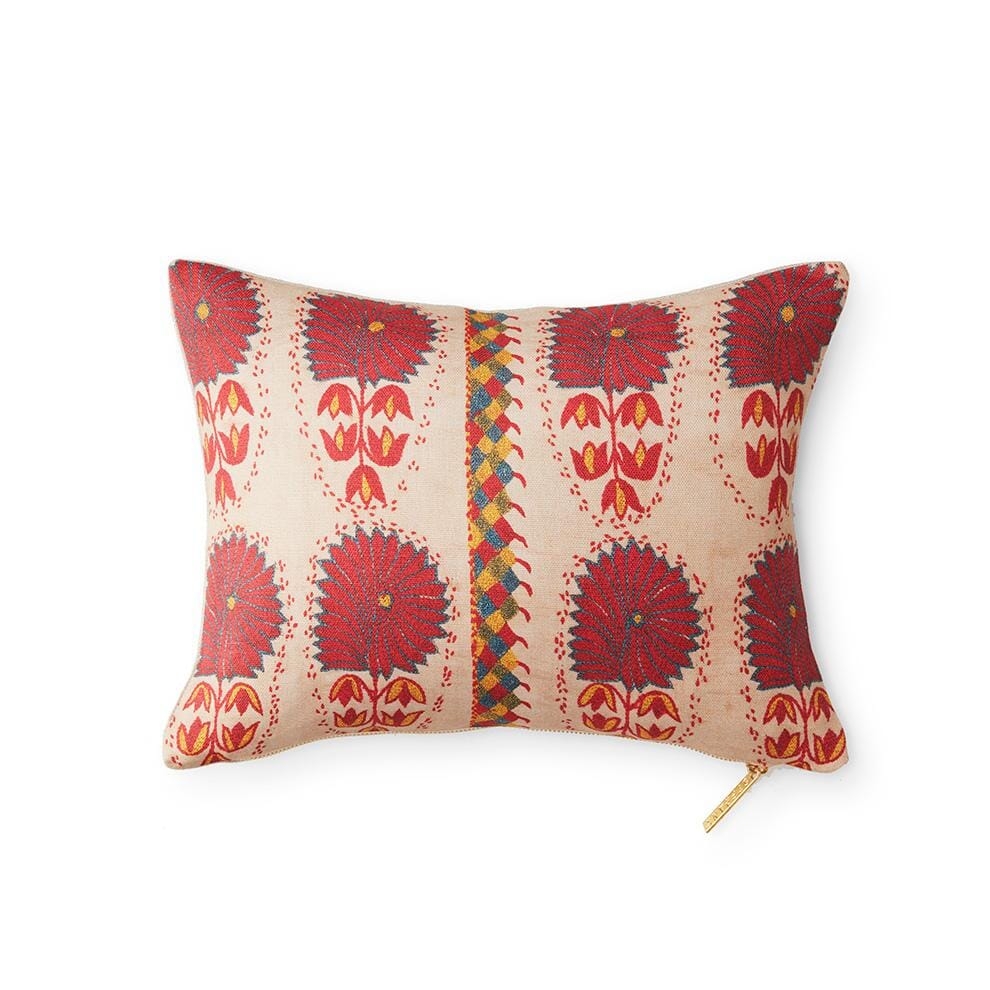 Fuchsia Daisy Suzani Pillow - Image 1