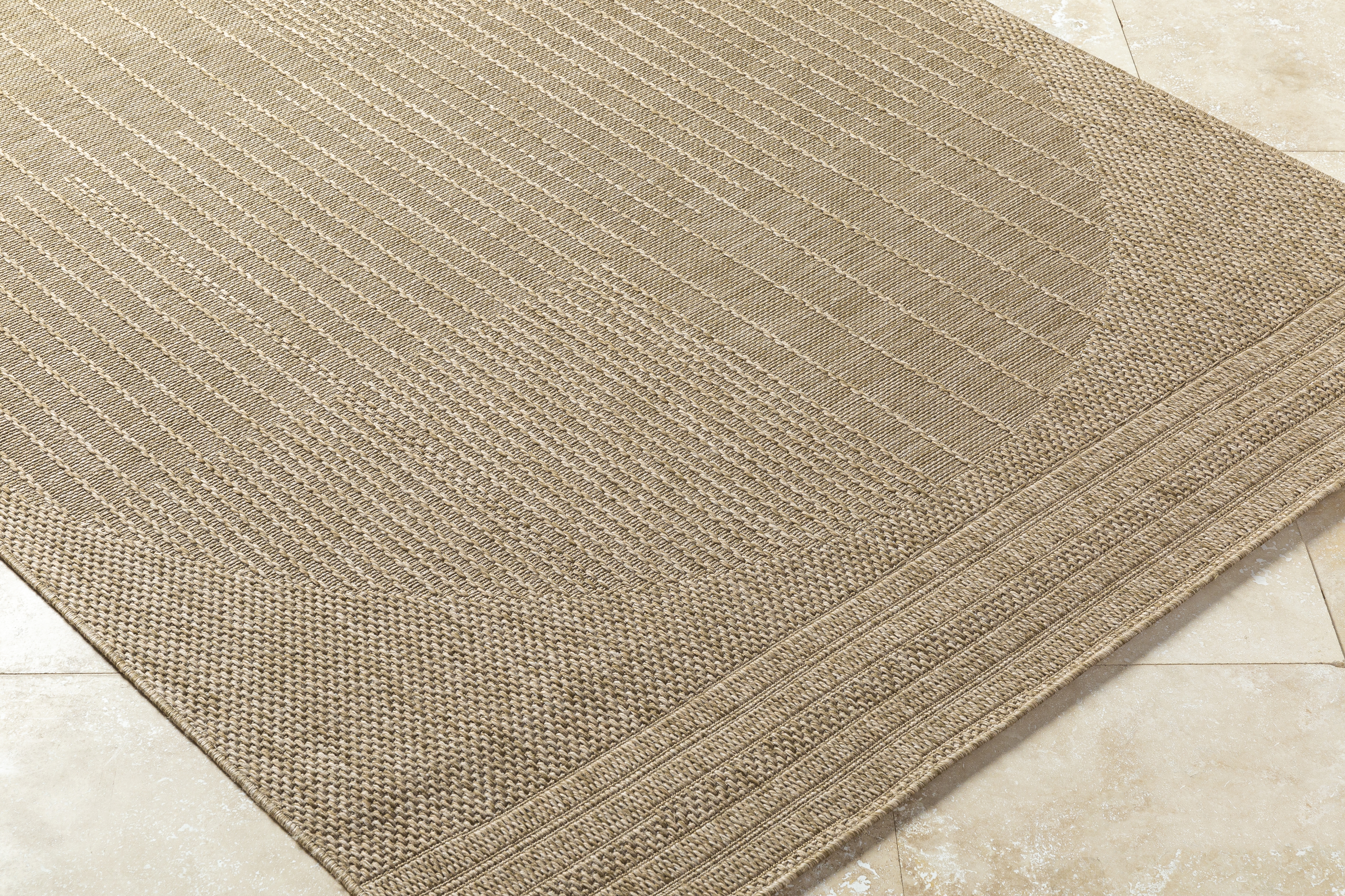 Sandra Beige Outdoor 5'3" x 7' Machine Woven Rug - Image 5